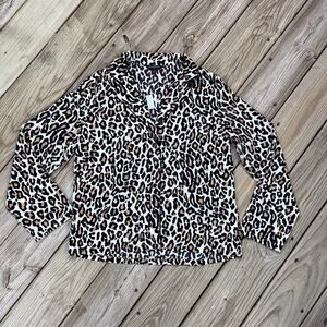 Banana Republic Women's Cheetah Print Pajama Top Size S. NEW